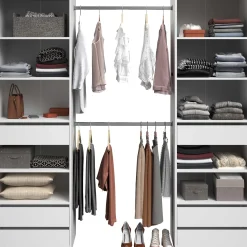 Offener Kleiderschrank Anita - 200x50x200cm - 6 Schubladen - weiß