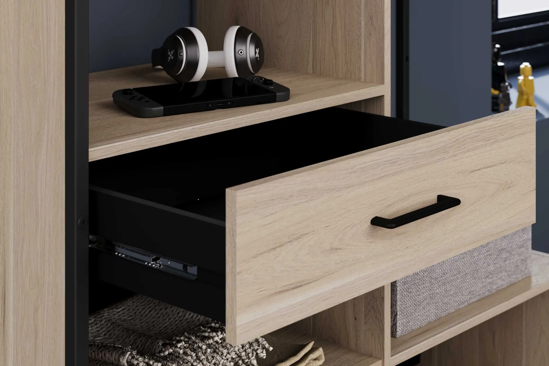Offener Kleiderschrank Morisson - 120x44x200cm - Eiche Dekor
