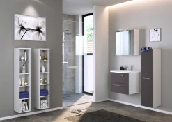 Offener Säulenschrank Gene 25cm - weiß