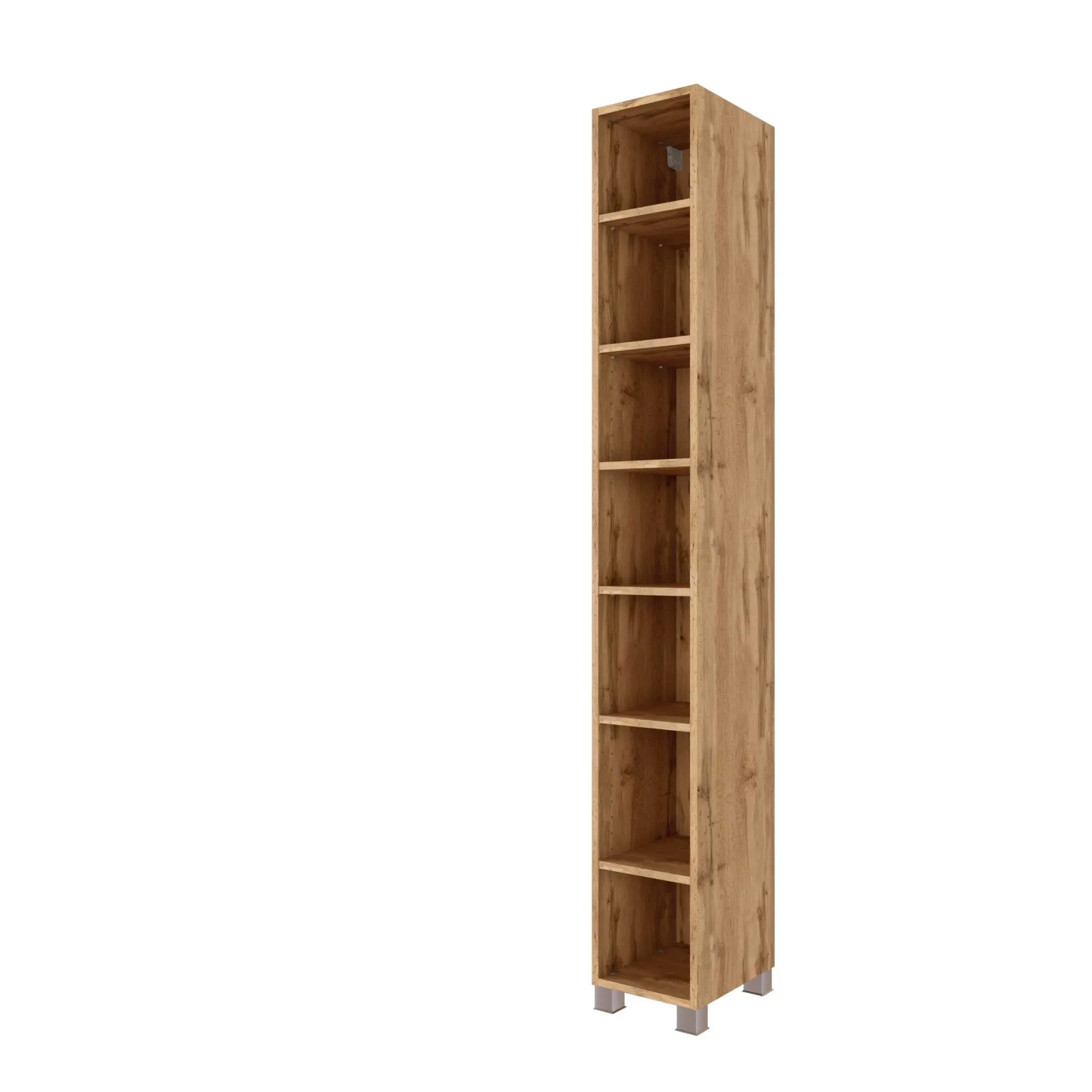 Offener Säulenschrank Sefa hoch 25cm - wotan Eiche