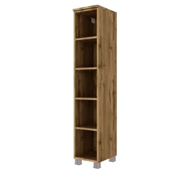 Offener Säulenschrank Sefa niedrig 25cm - Eiche wotan