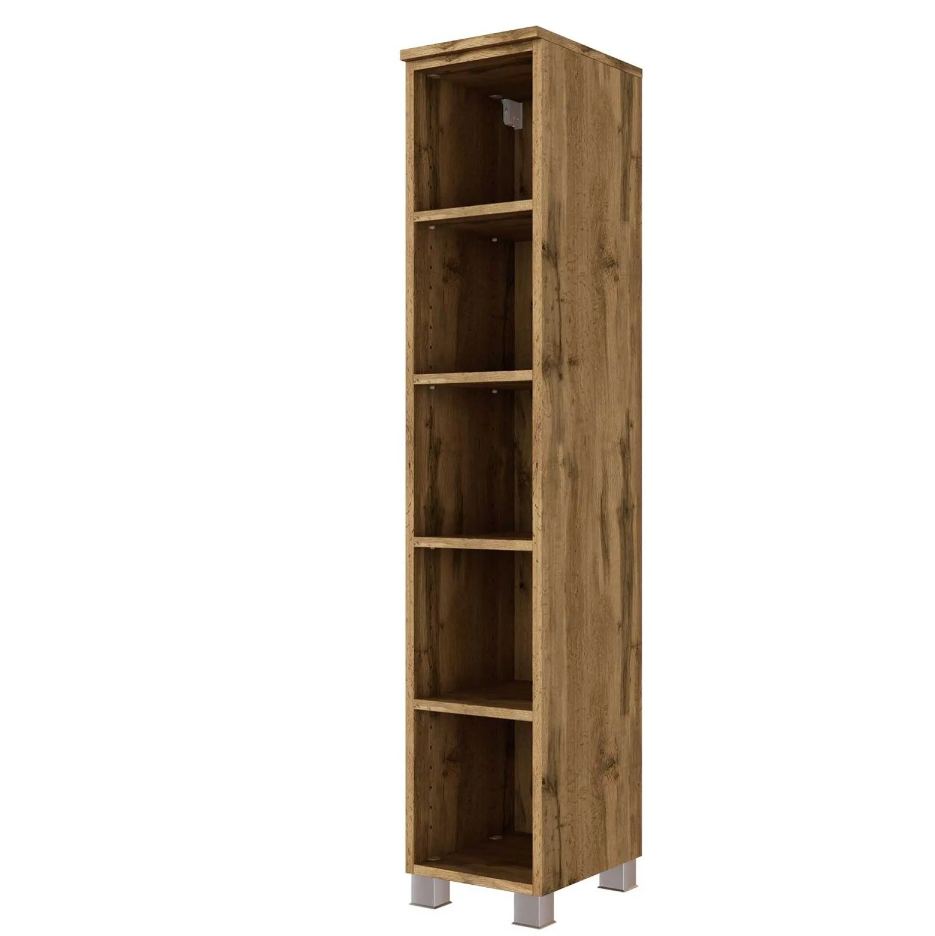 Offener Säulenschrank Sefa niedrig 25cm - Eiche wotan