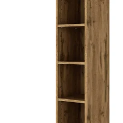 Offener Säulenschrank Sefa niedrig 25cm - Eiche wotan