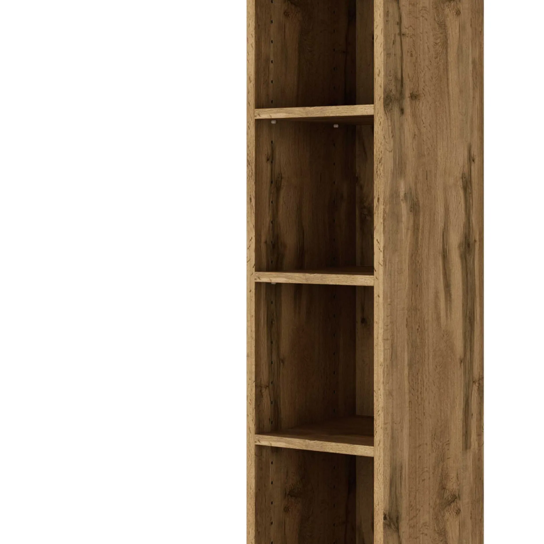 Offener Säulenschrank Sefa niedrig 25cm - Eiche wotan