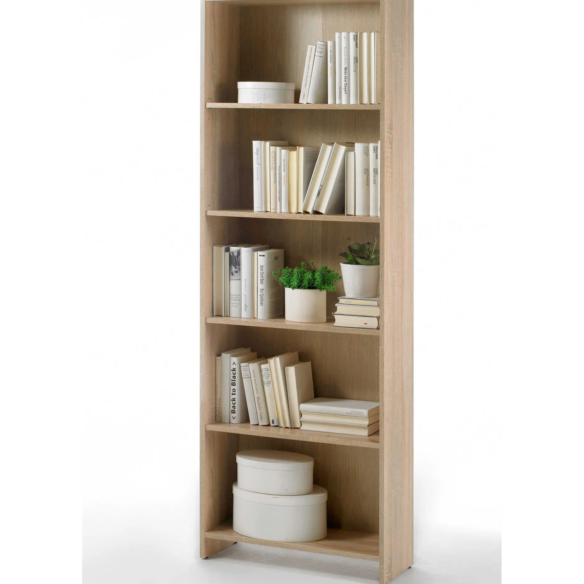 Offenes Bücherregal Bobby | 60 x 24 x 175 cm | Braun
