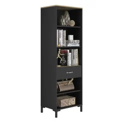 Offenes Bücherregal Manchester | 56 x 40 x 171 cm | Design Helvezia Oak