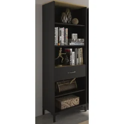 Offenes Bücherregal Manchester | 56 x 40 x 171 cm | Design Helvezia Oak