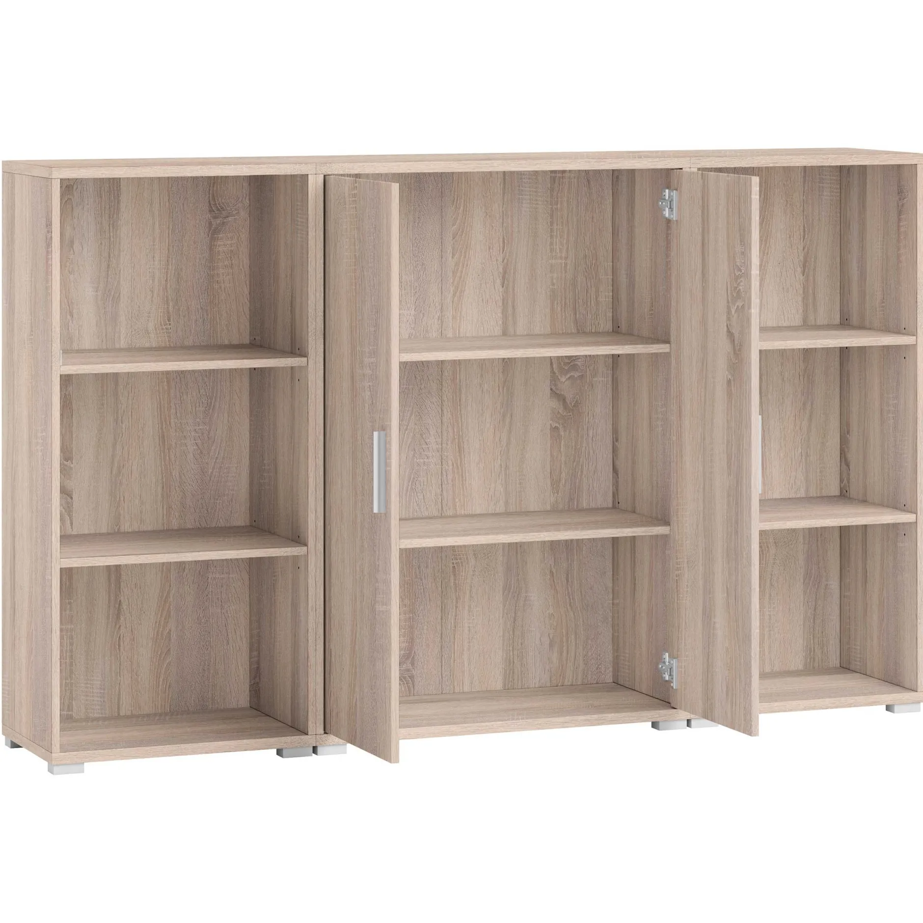 Olaph niedriges Bücherregal - Eiche