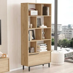 ON4 Bücherregal | 100 % MELAMIN | Walnuss