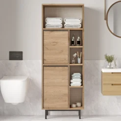 On10C Badezimmerschrank | 100 % MELAMIN | Walnuss