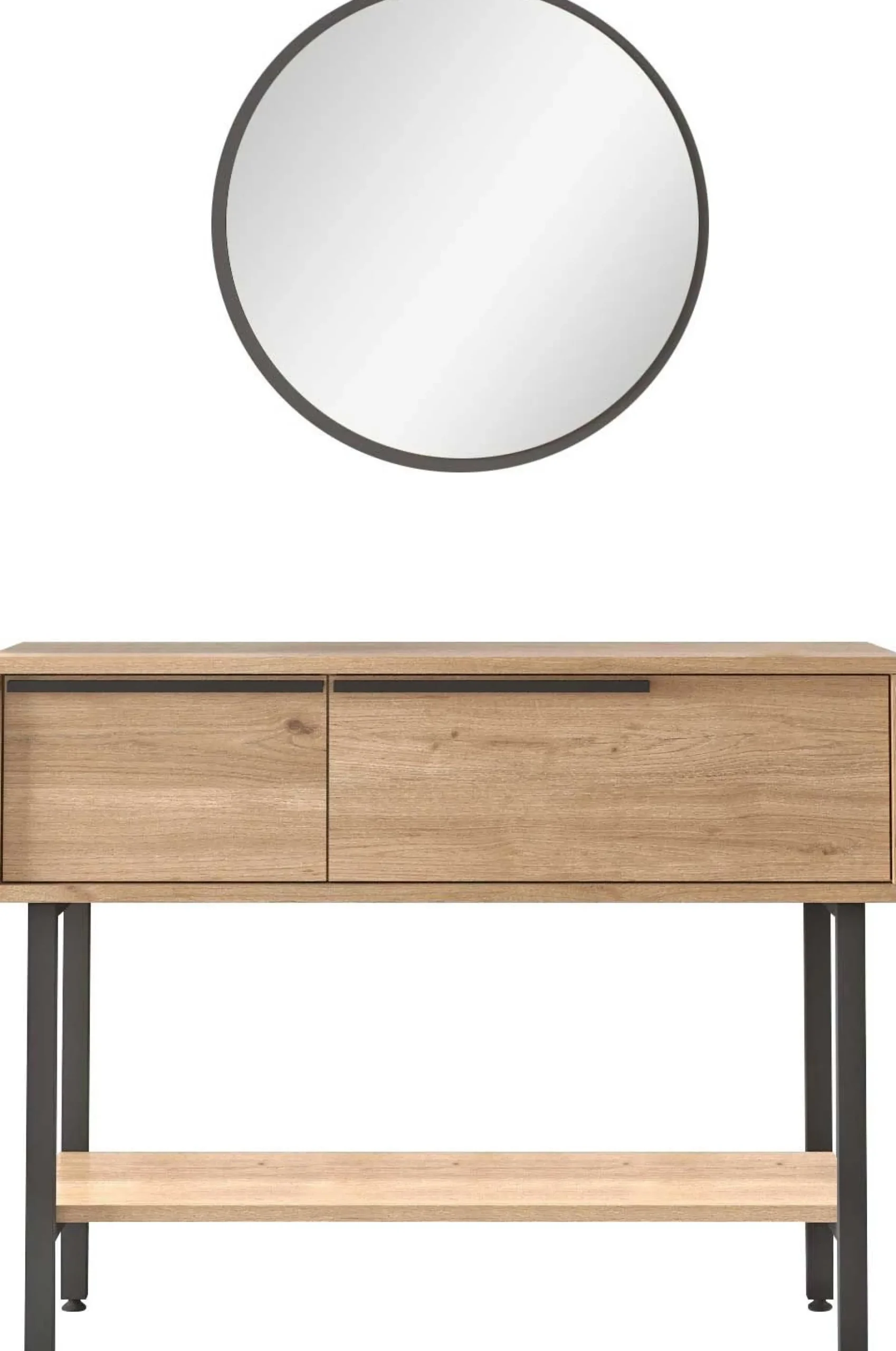 ON12 Sideboard | 100x30x76cm | mit Spiegel | Walnuss