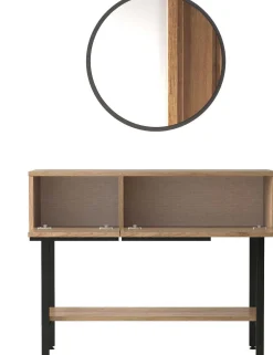 ON12 Sideboard | 100x30x76cm | mit Spiegel | Walnuss