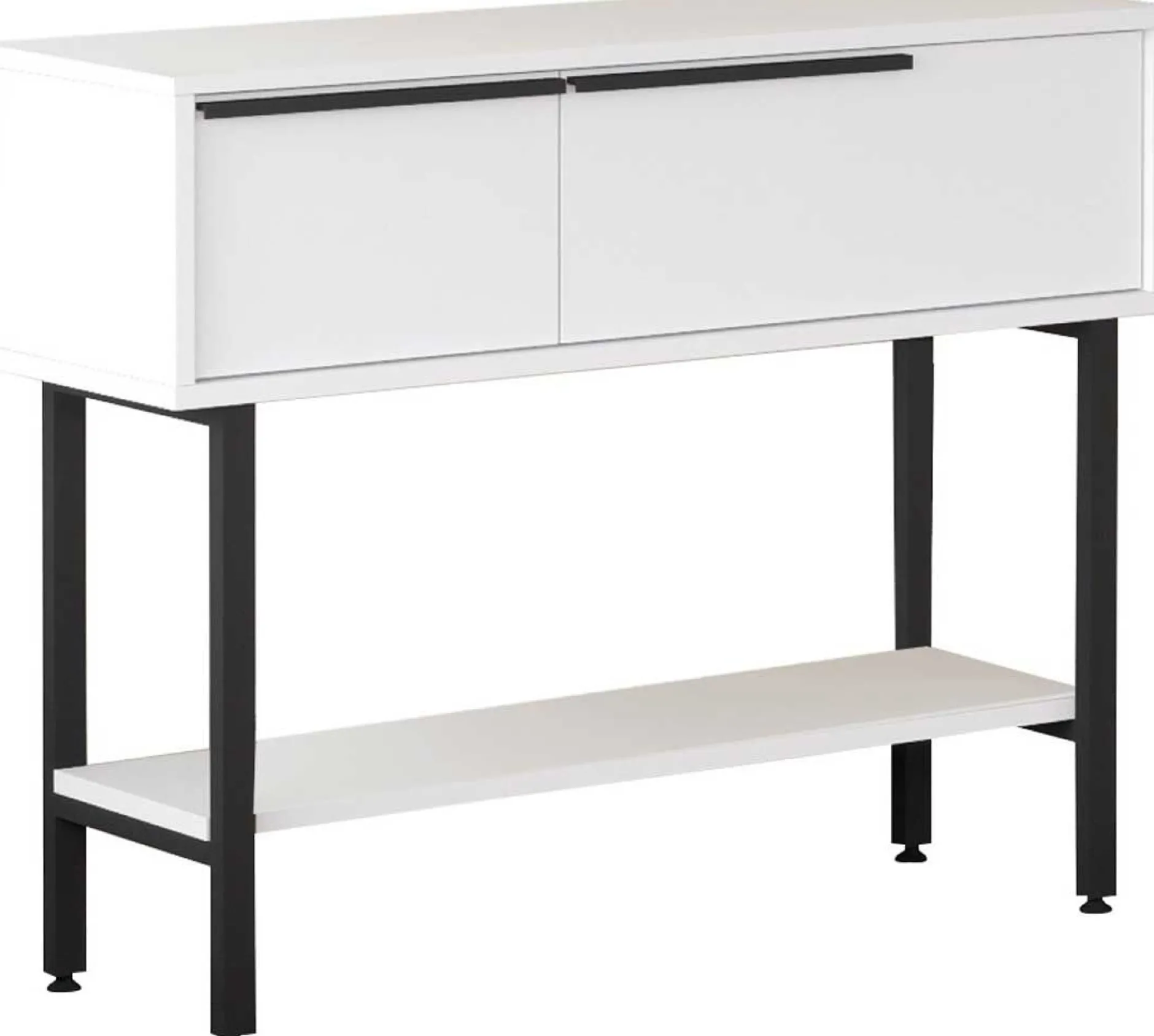 ON12 Sideboard | 100x30x76cm | mit Spiegel | Weiß