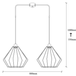 Opviq Kronleuchter | METALLKÖRPER | Höhenverstellbar | Schwarz
