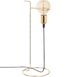 Opviq Tischleuchte Gold | Metallgehäuse, 19x19 cm, 51 cm Höhe
