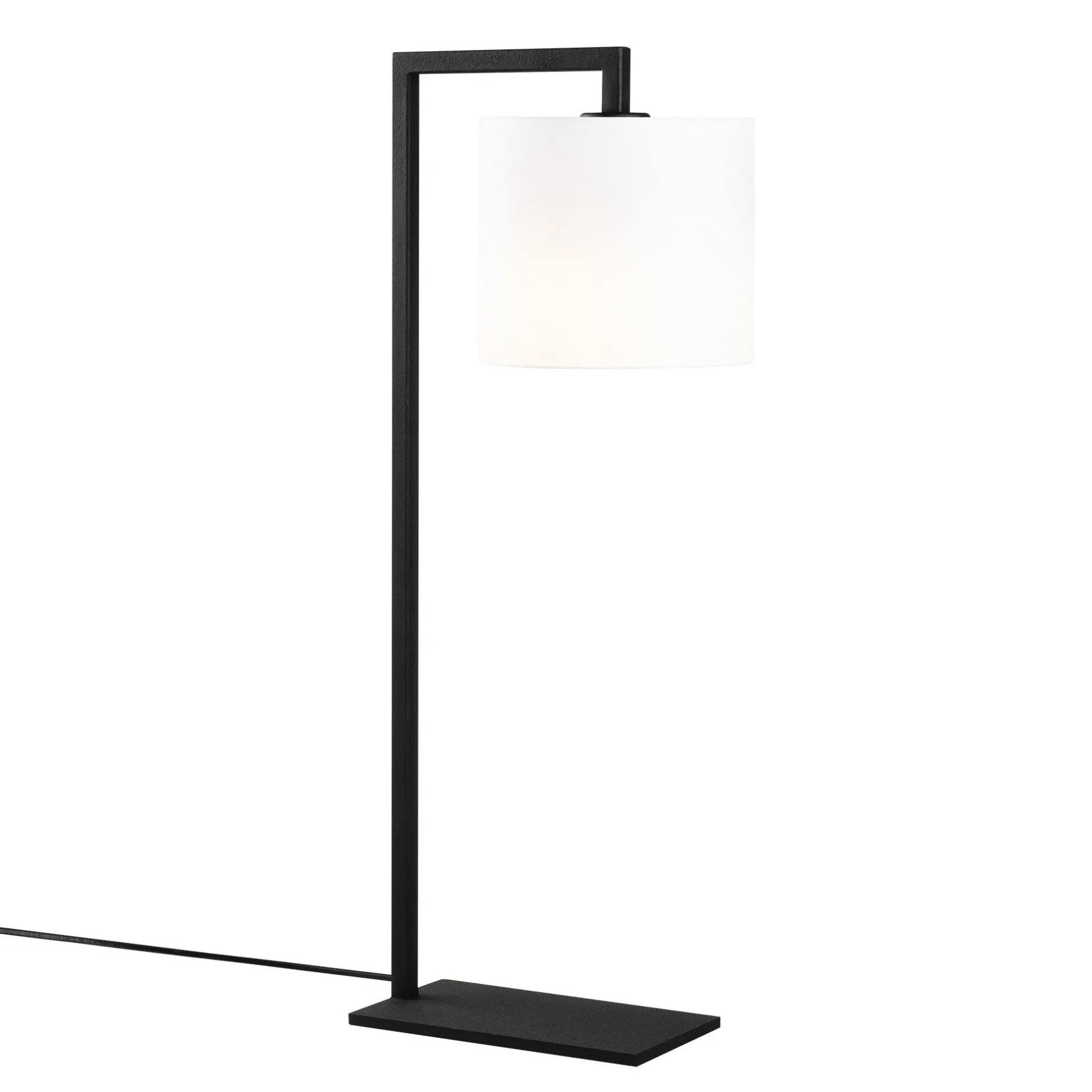 Opviq Tischleuchte | Körper aus Eisen, Kappe aus Stoff | 65 cm Höhe, 27 x 20 cm Größe, Ein/Aus-Knopf