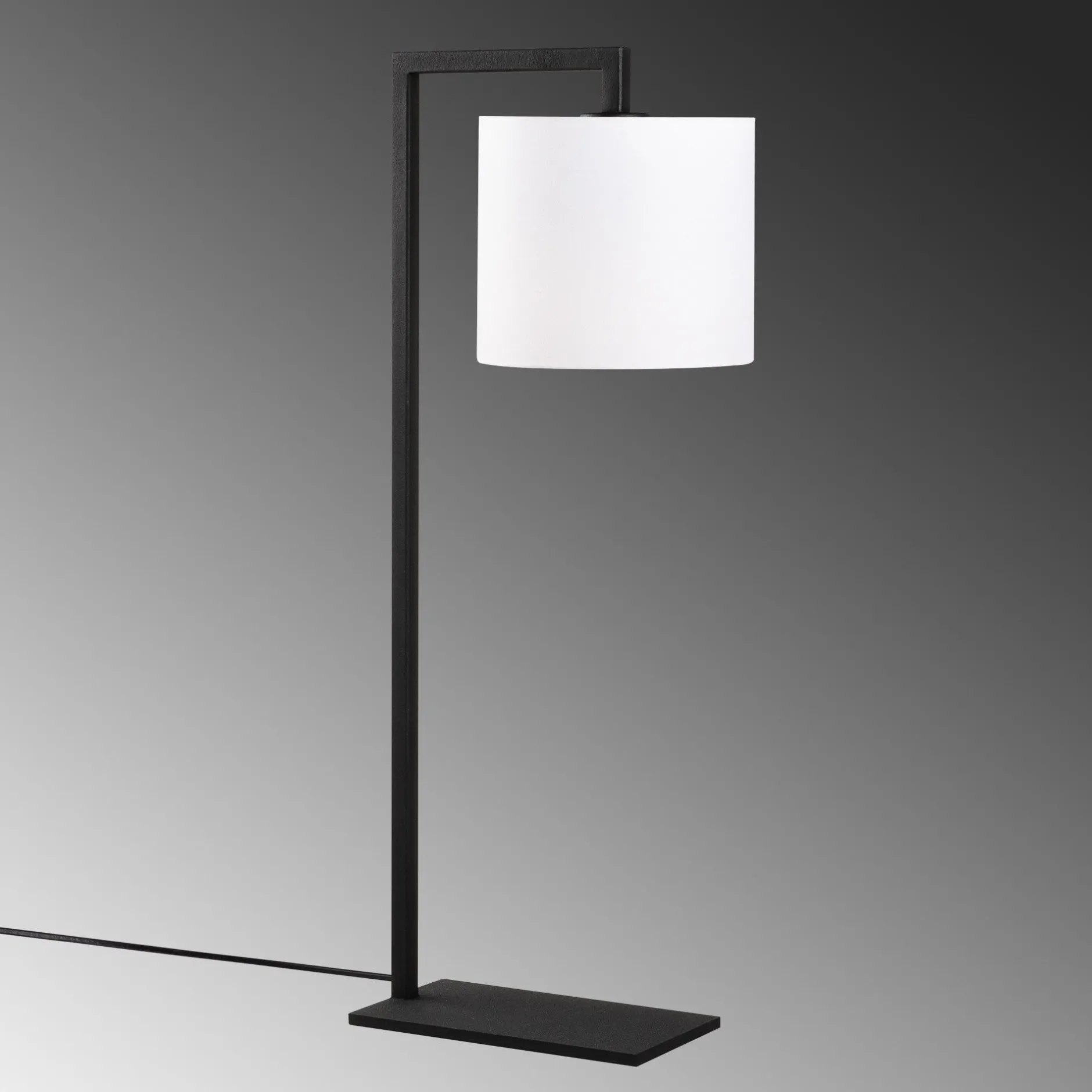 Opviq Tischleuchte | Körper aus Eisen, Kappe aus Stoff | 65 cm Höhe, 27 x 20 cm Größe, Ein/Aus-Knopf