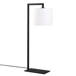 Opviq Tischleuchte | Körper aus Eisen, Kappe aus Stoff | 65 cm Höhe, 27 x 20 cm Größe, Ein/Aus-Knopf