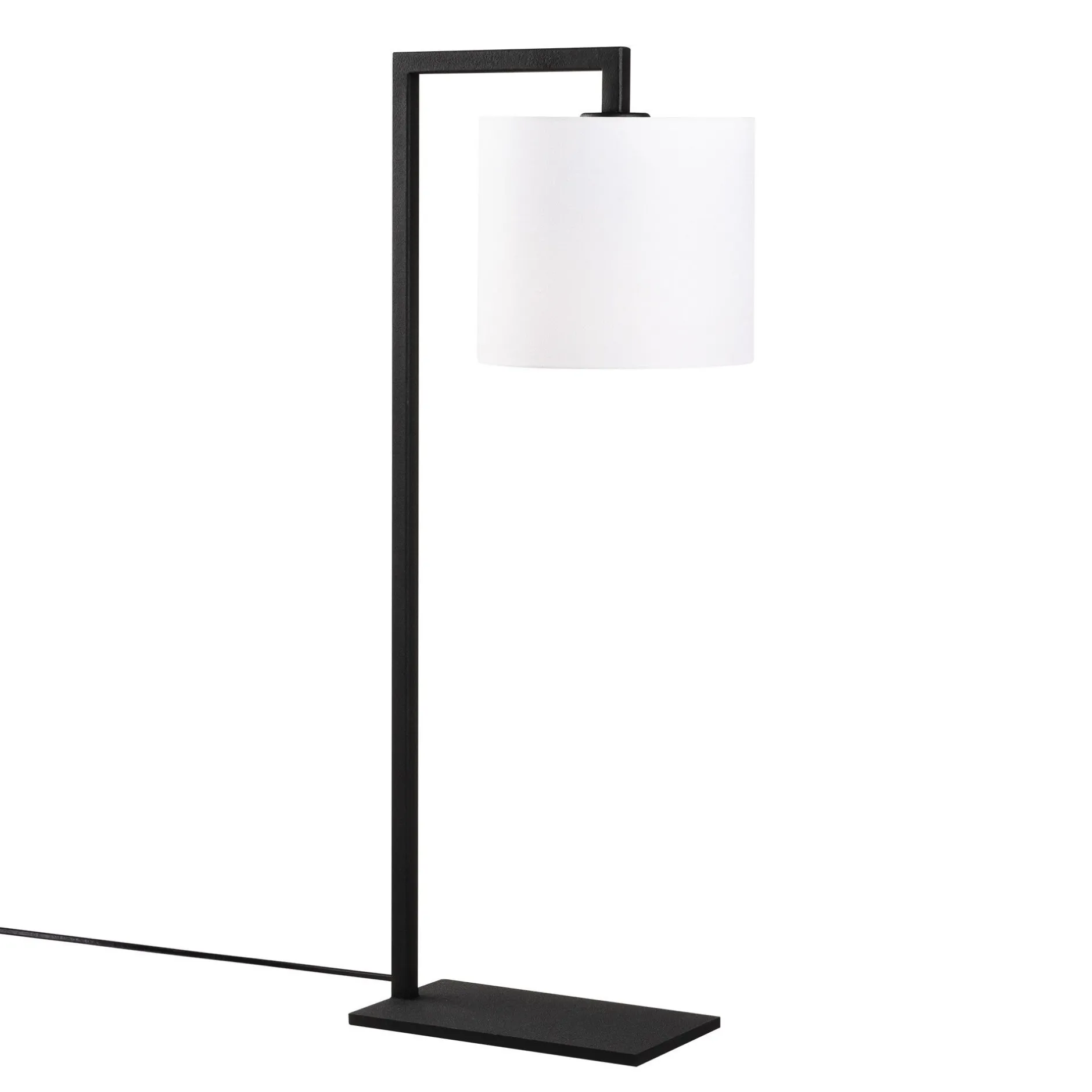 Opviq Tischleuchte | Körper aus Eisen, Kappe aus Stoff | 65 cm Höhe, 27 x 20 cm Größe, Ein/Aus-Knopf