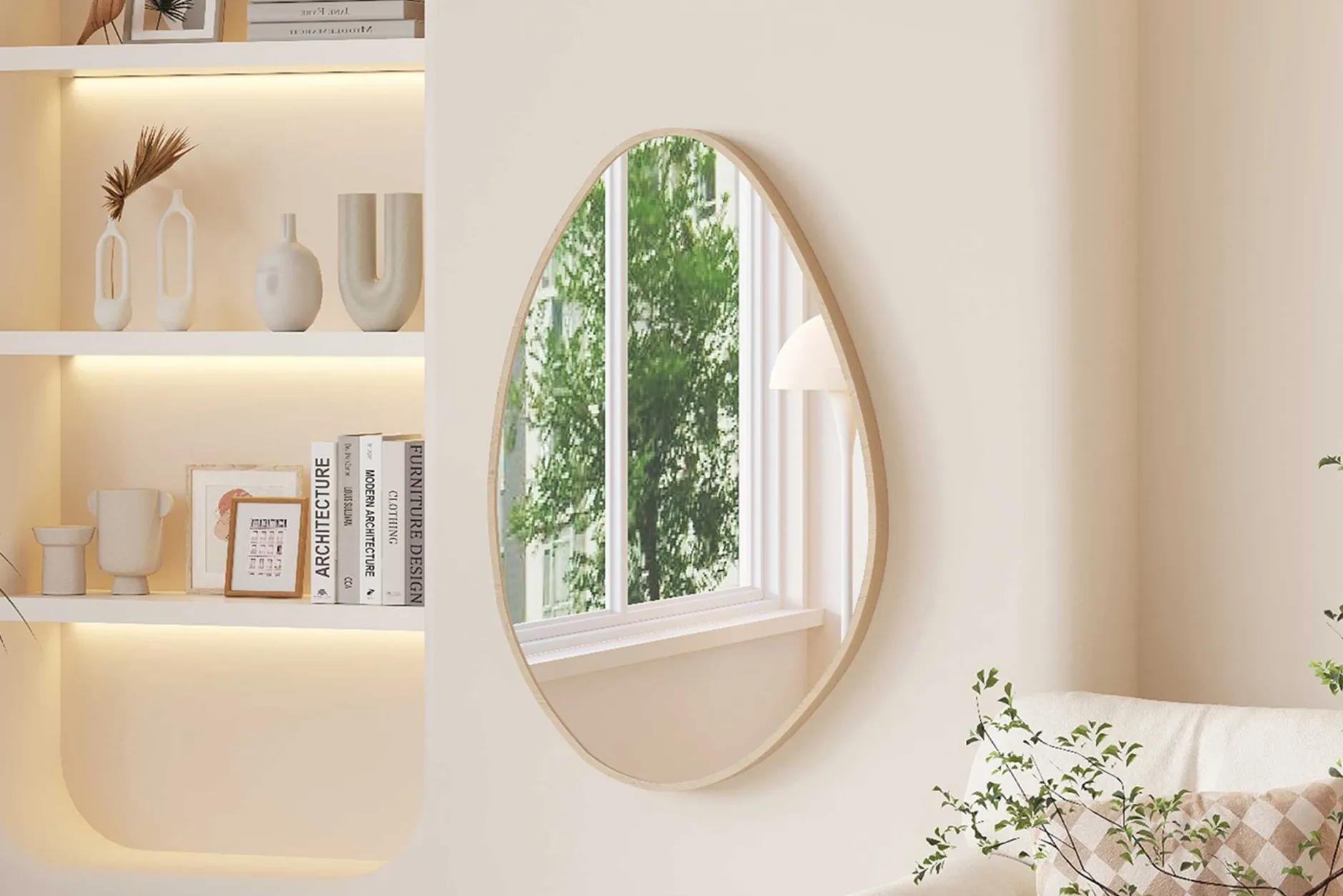 Organischer Spiegel Rana | 50 x 80 cm | Old Oak Design