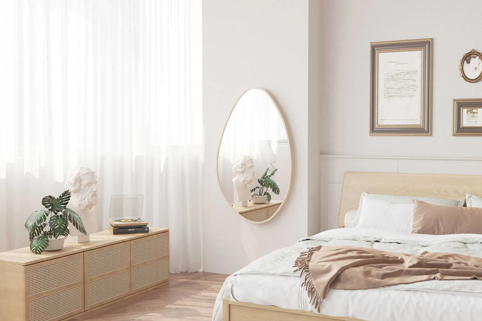 Organischer Spiegel Romi | 50 x 80 cm | Old Oak Design