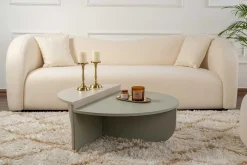 Orion Couchtisch | 100 % MELAMIN | Aschgrün, Sandstein
