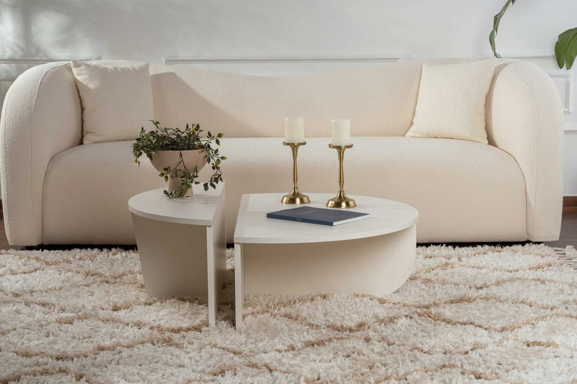 Orion Couchtisch | 100% MELAMIN | Holz Weiß