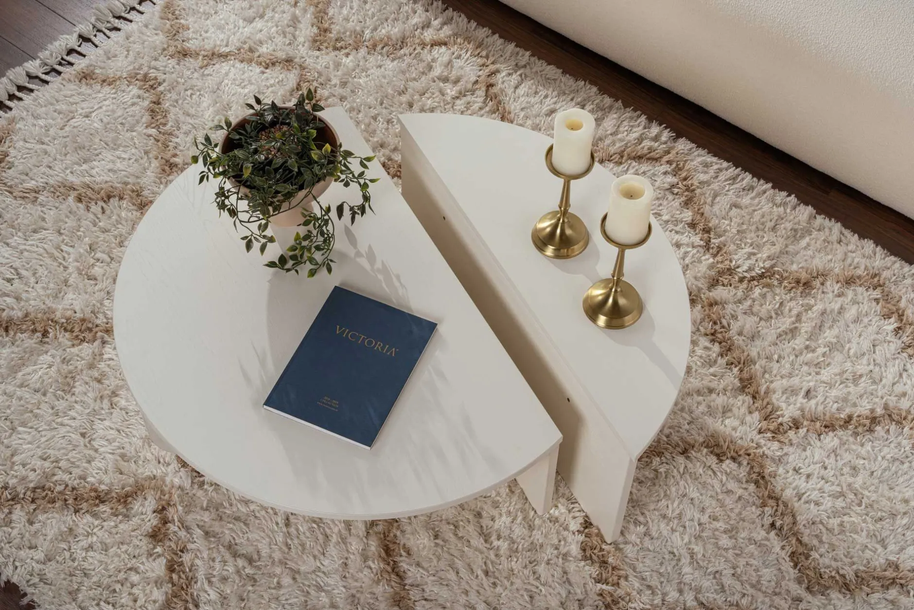 Orion Couchtisch | 100% MELAMIN | Holz Weiß