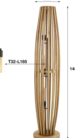 Orwell Stehleuchte 145 cm-mango
