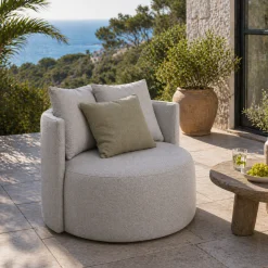 Outdoor-Drehsessel Torro Gescova - grau - Textil - 90x80x65 cm