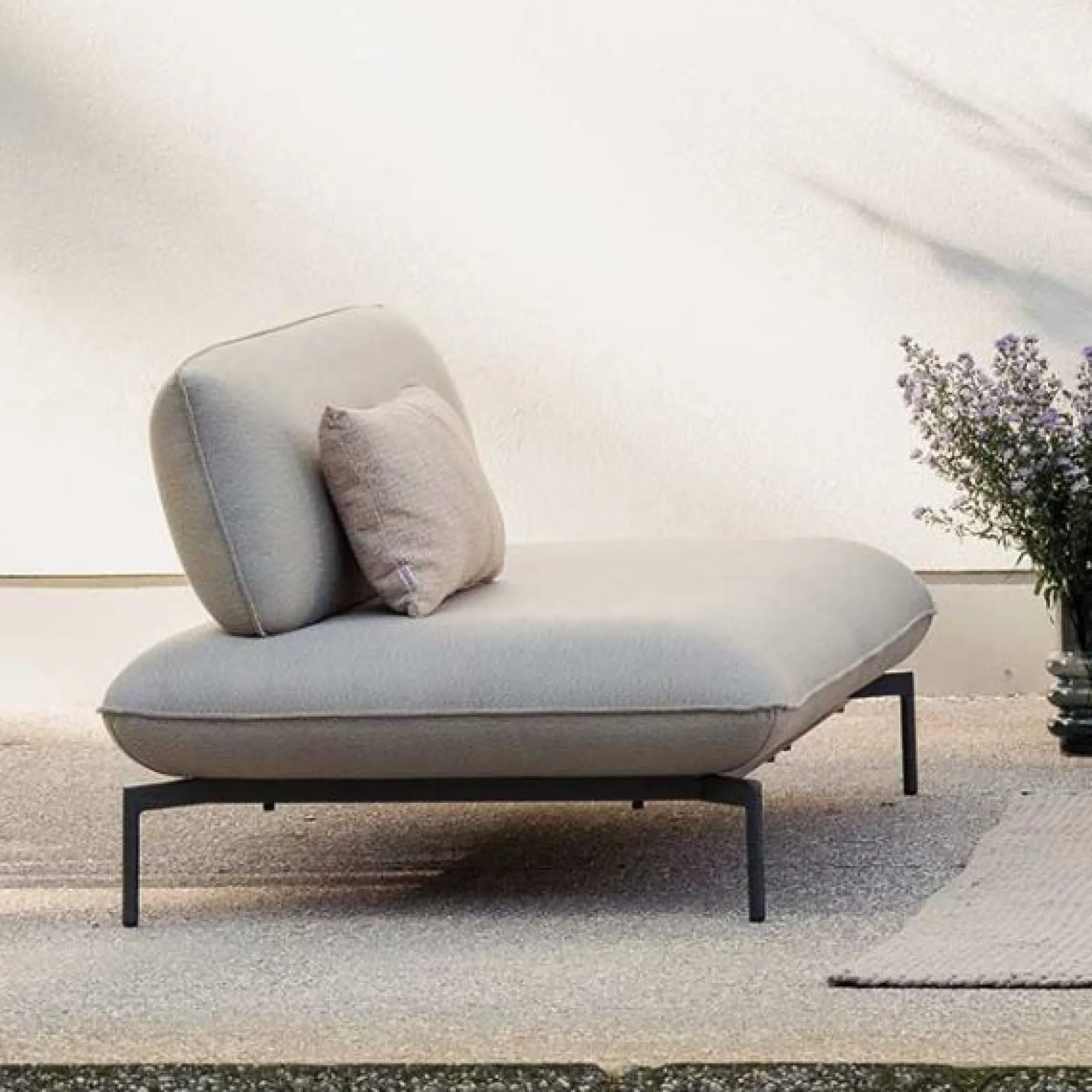 Outdoor-Sessel Todo Gescova - Hellgrau - 95x80x80 cm - Textileen