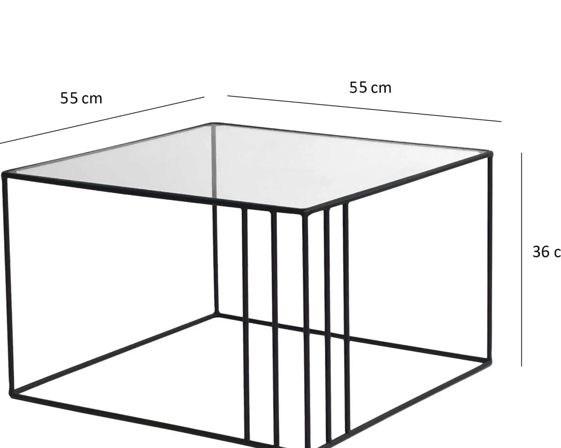 Outline Couchtisch | METALLRAHMEN | Schwarz