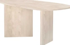 Ovaler Esstisch Grönvik MDF Natur 180x90 cm Braun