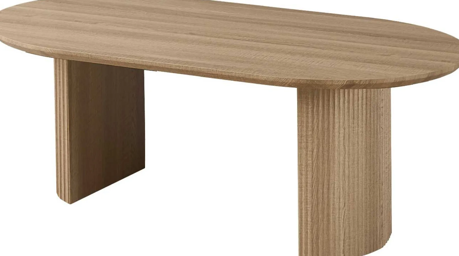 Ovaler Esstisch Lagos - 220x110x76cm - Eiche Dekor
