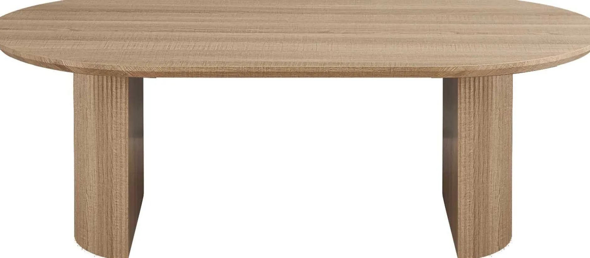 Ovaler Esstisch Lagos - 220x110x76cm - Eiche Dekor