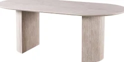 Ovaler Esstisch Lagos - 220x110x76cm - Travertin