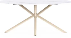 Ovaler Esstisch Stoik - 180x90x75cm - Keramik - Marmoroptik