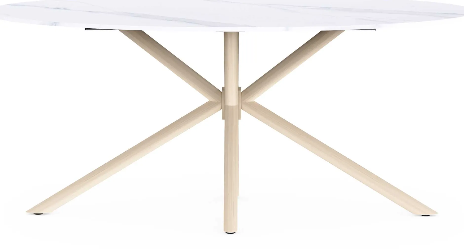 Ovaler Esstisch Stoik - 180x90x75cm - Keramik - Marmoroptik
