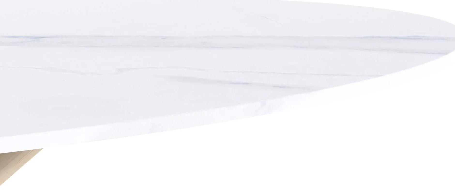 Ovaler Esstisch Stoik - 180x90x75cm - Keramik - Marmoroptik