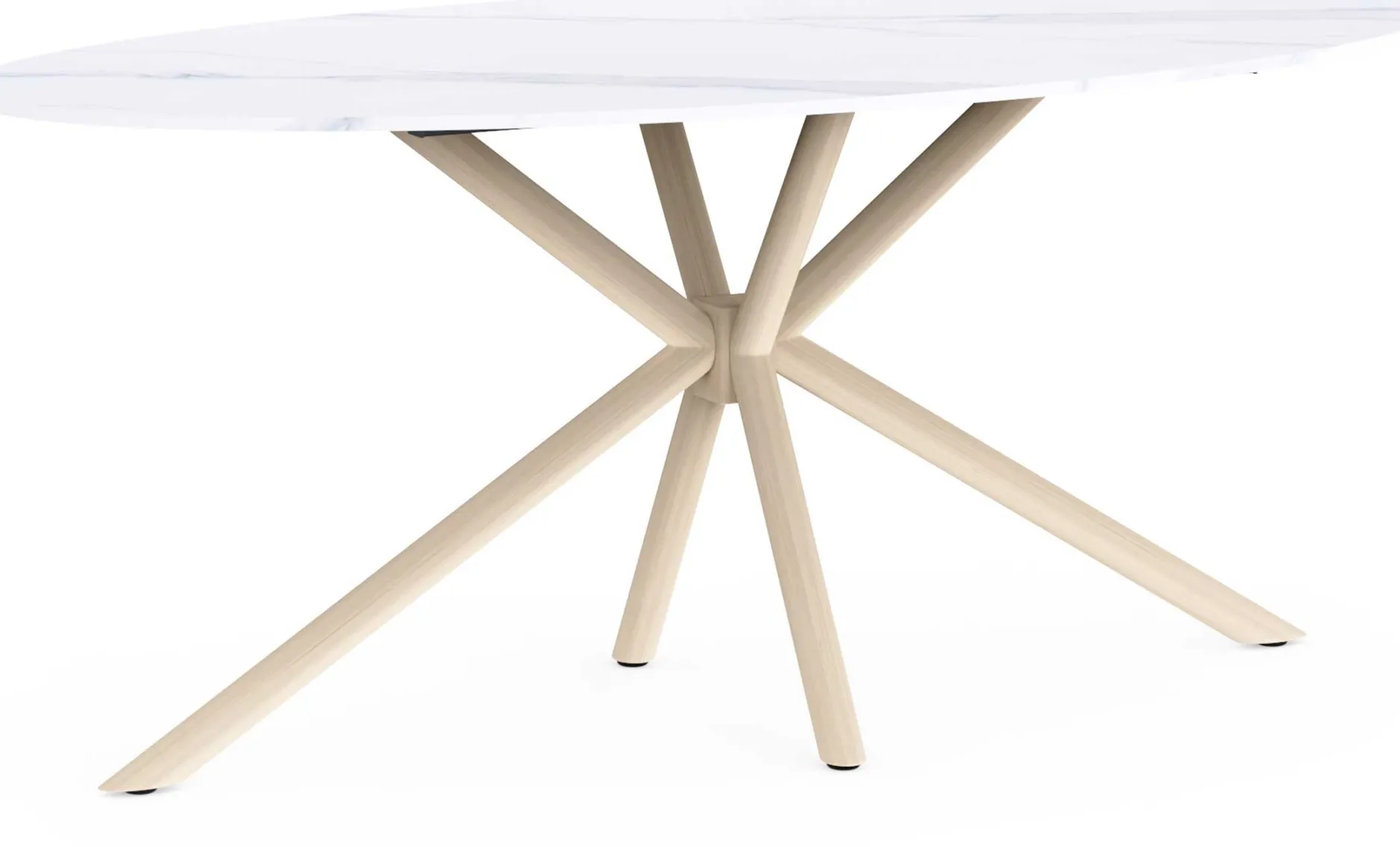 Ovaler Esstisch Stoik - 180x90x75cm - Keramik - Marmoroptik