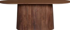 Ovaler hellbrauner Tisch Miguel - 200 cm | Massivholz Mango | H76 x B200 x T100 cm