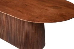 Ovaler hellbrauner Tisch Miguel - 200 cm | Massivholz Mango | H76 x B200 x T100 cm