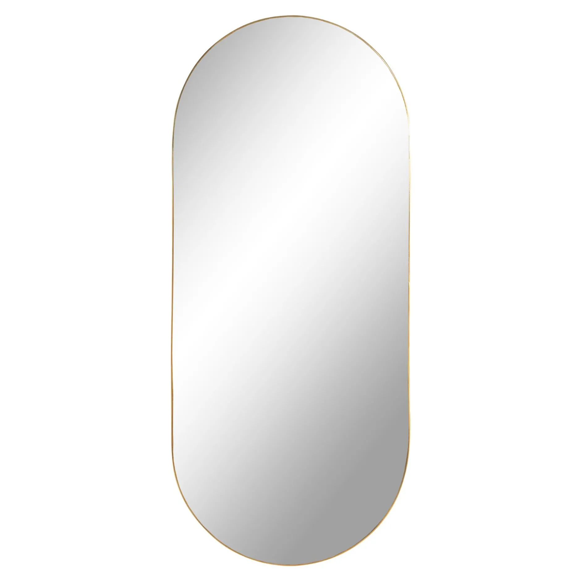 Ovaler Messing-Jersey-Spiegel 35x80 cm