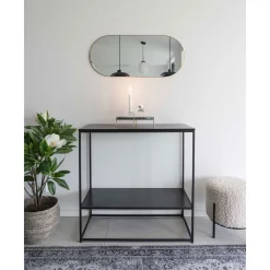 Ovaler Messing-Jersey-Spiegel 35x80 cm