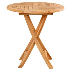Oviedo Beistelltisch aus natürlichem Teakholz - Ø70x75 cm