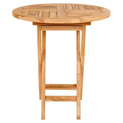 Oviedo Beistelltisch aus natürlichem Teakholz - Ø70x75 cm