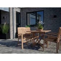 Oviedo Gartentisch - 120x80x75 cm - Teakholz massiv