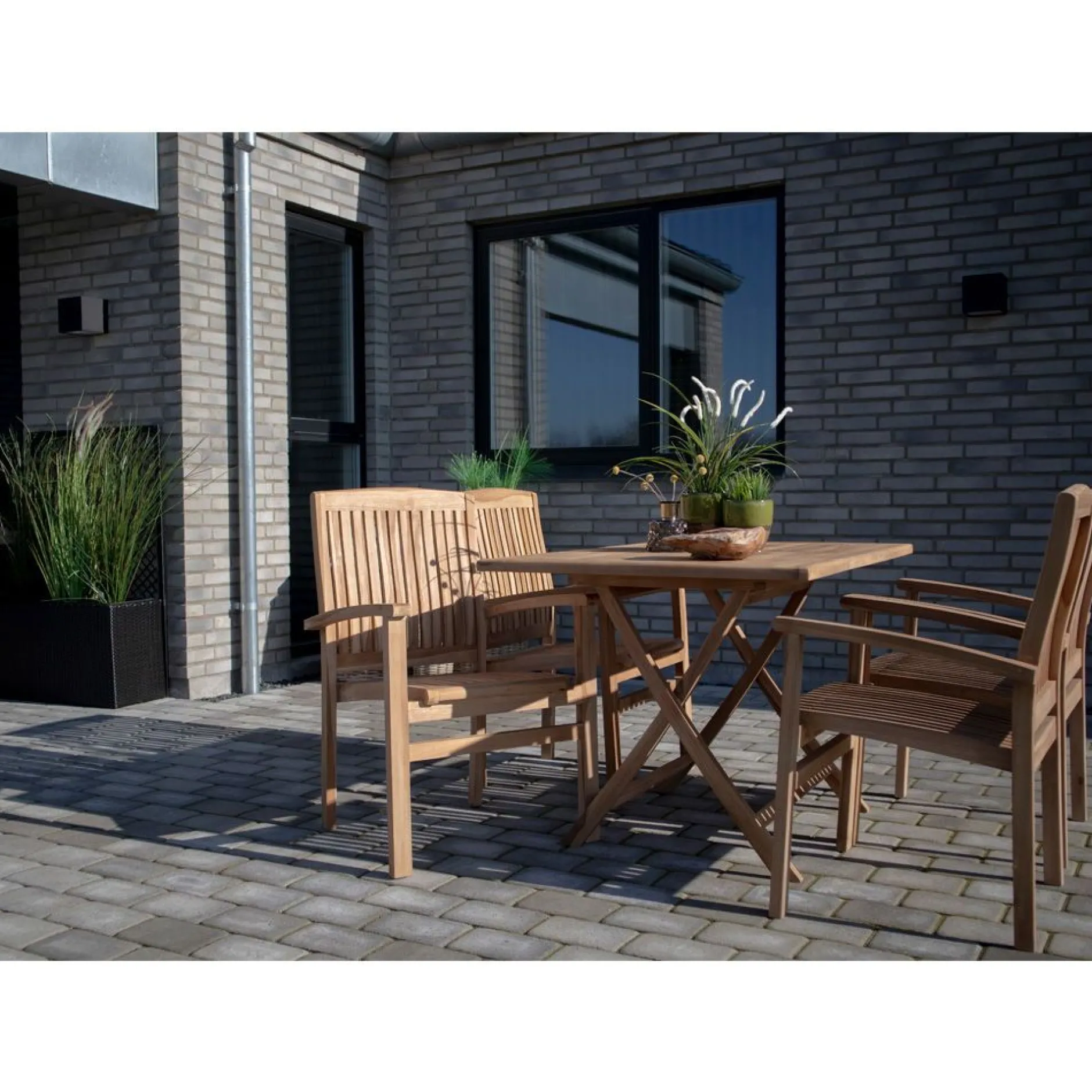 Oviedo Gartentisch - 120x80x75 cm - Teakholz massiv