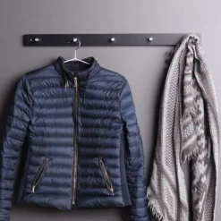 Padova Garderobe - Schwarz | Kiefernholz und Stahl, 5 Haken