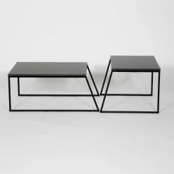 Pal Couchtisch-Set | 100 % MELAMIN | Anthrazit, Schwarz